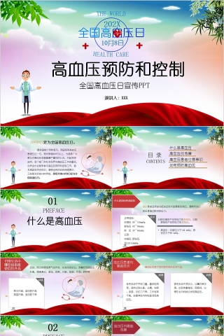全国高血压日宣传高血压预防与控制PPT