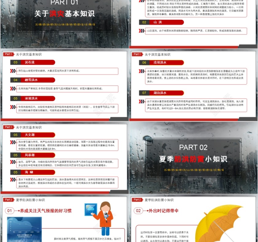 汛期防洪防汛山体滑坡预防汛期安全教育PPT第2张