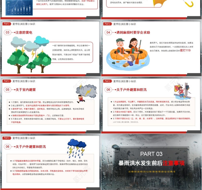 汛期防洪防汛山体滑坡预防汛期安全教育PPT第3张