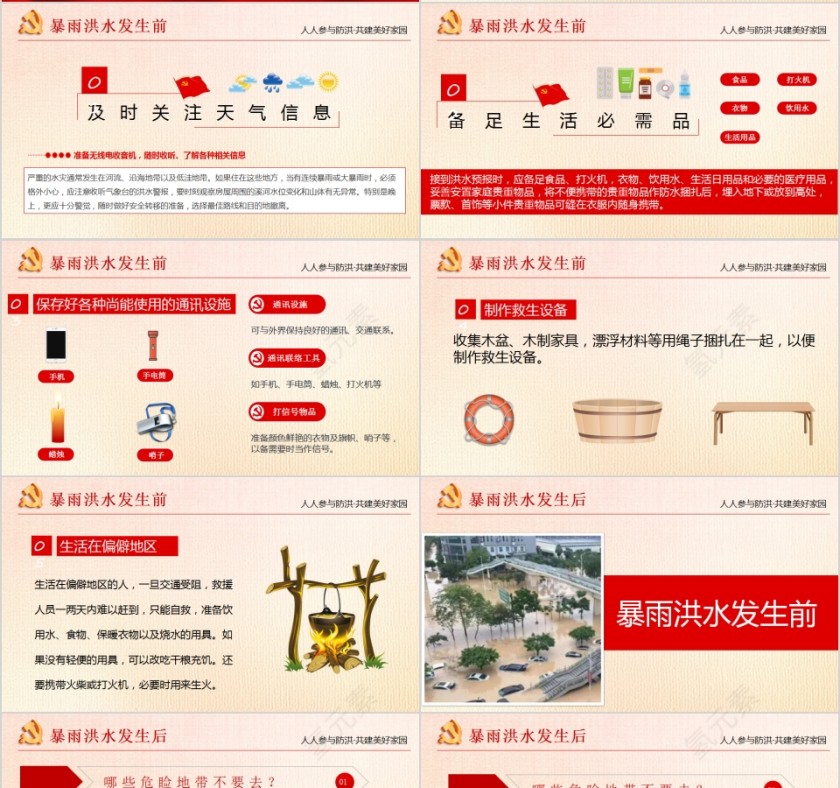 政府部门夏季汛期降雨抗洪救灾培训模板第4张