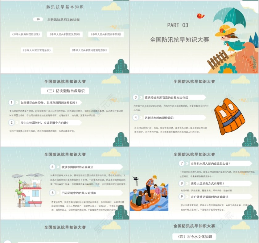 警钟长鸣抓防范防洪防汛保平安汛期安全教育PPT第4张