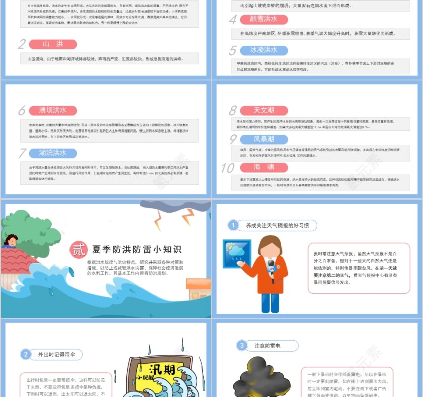 防洪安全防护知识汛期安全知识教育PPT第2张