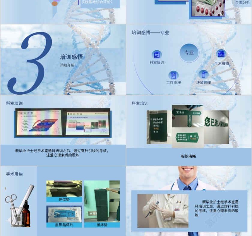 简约清新护士进修汇报PPT第3张