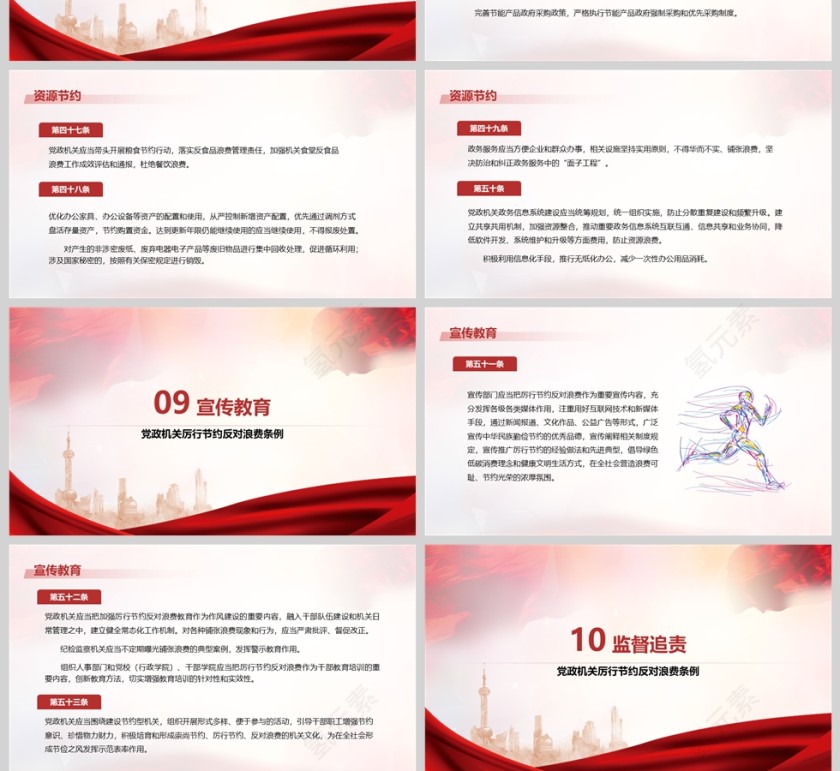 2025《党政机关厉行节约反对浪费条例》各地区部门党课学习教育ppt第8张