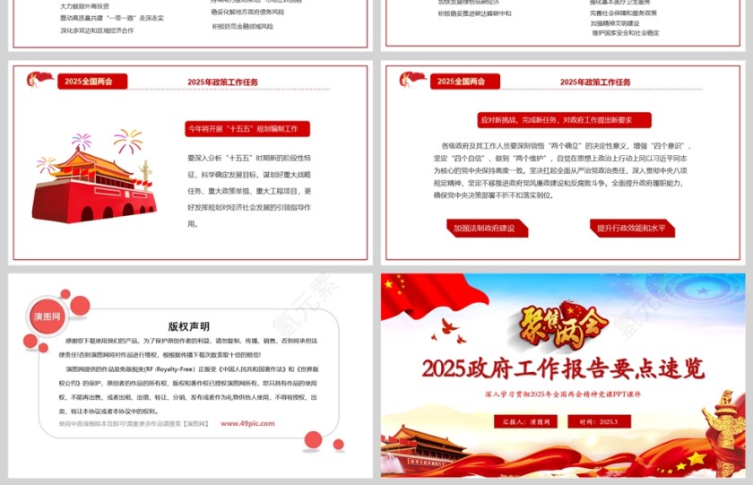 2025政府工作报告要点解读学习全国两会精神党课PPT模板第4张