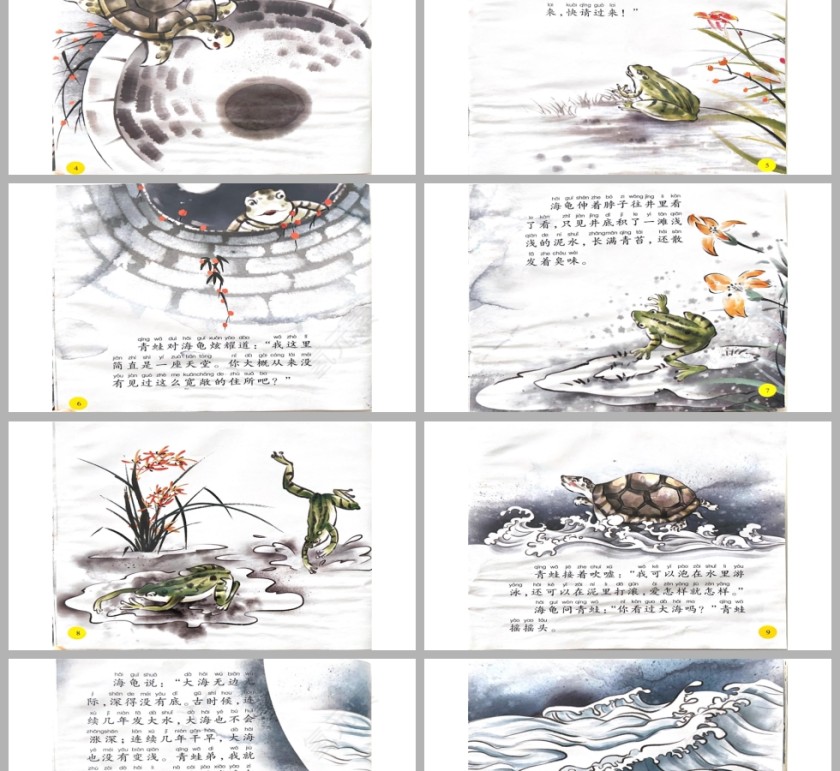 井底之蛙成语故事PPT课件模板第2张