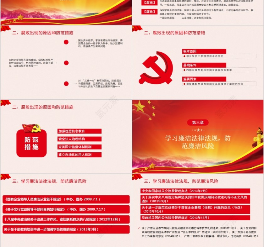 廉政警示教育党员干部廉政从业党课PPT第3张