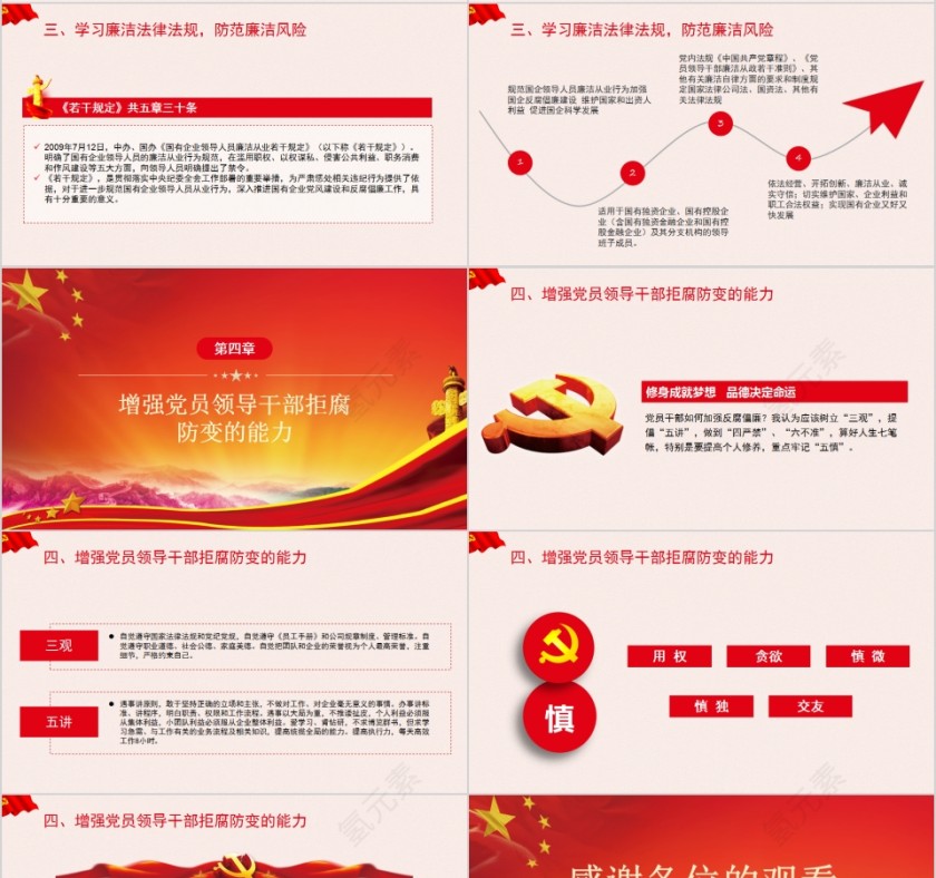 廉政警示教育党员干部廉政从业党课PPT第4张