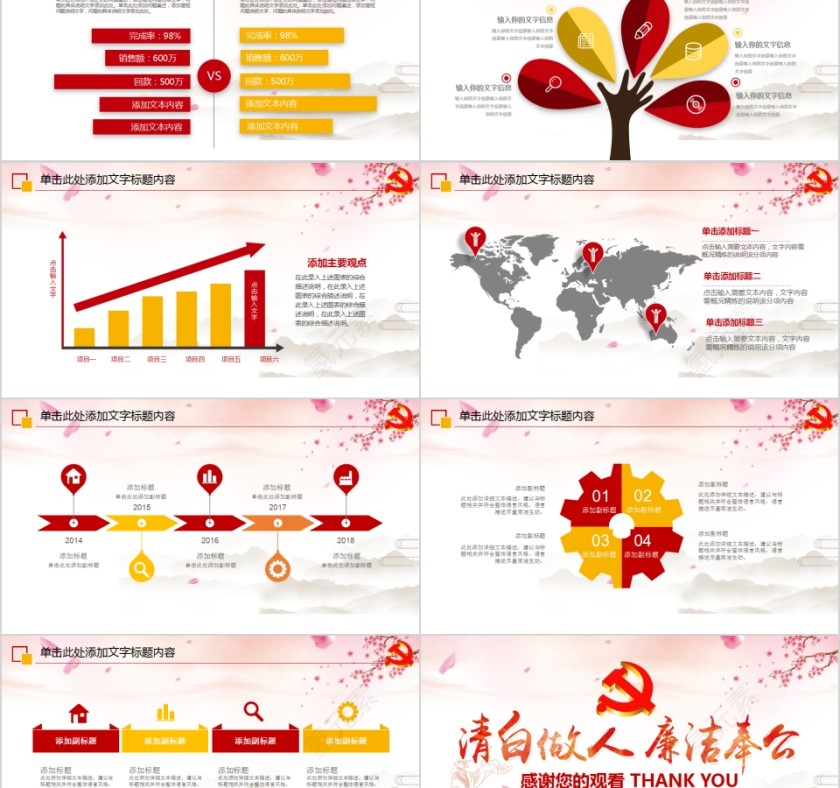 清洁做人廉洁奉公党风廉政PPT第5张