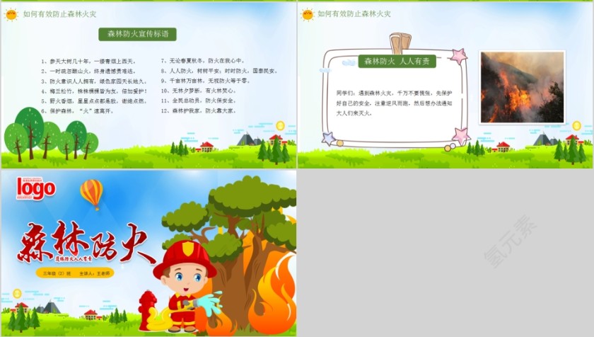森林防火关注消防人人有责小学生消防安全知识培训PPT第4张