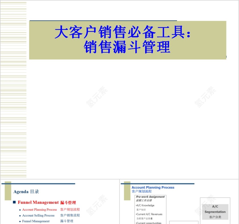 大客户销售必备工具销售漏斗管理PPT模板第1张