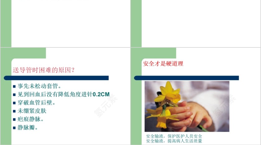 简约清新静脉输液知识培训PPT模板第10张
