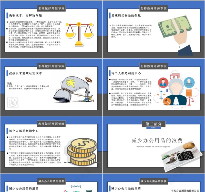 开源节流企业降本增效方案PPT模板第4张