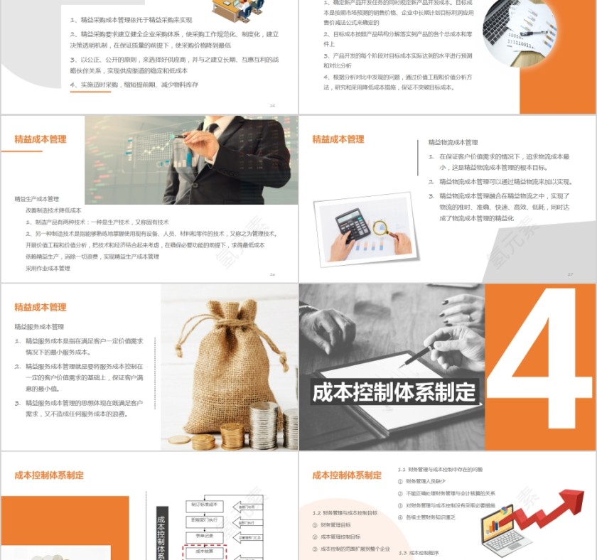 简约生产成本控制培训PPT模板第5张