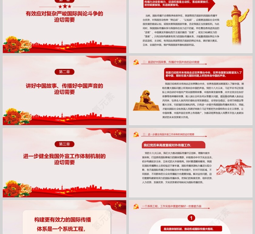 党政风学习《决定》构建更有效力的国际传播体系课件PPT模版第2张
