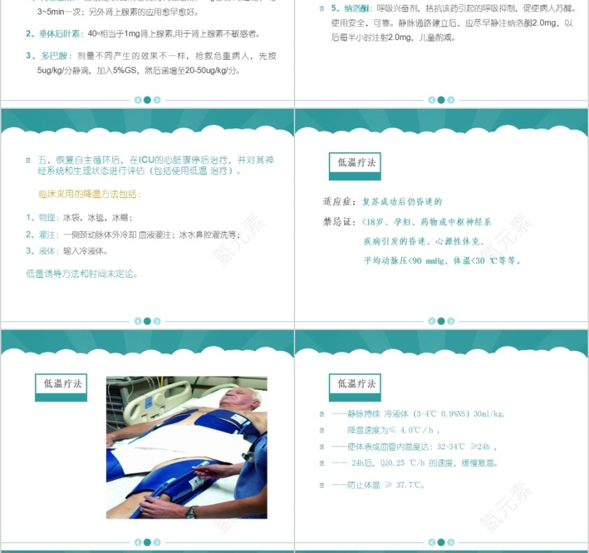 简约清新心肺复苏指南PPT模板第8张