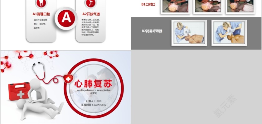急诊医学心肺复苏救护PPT模板第5张