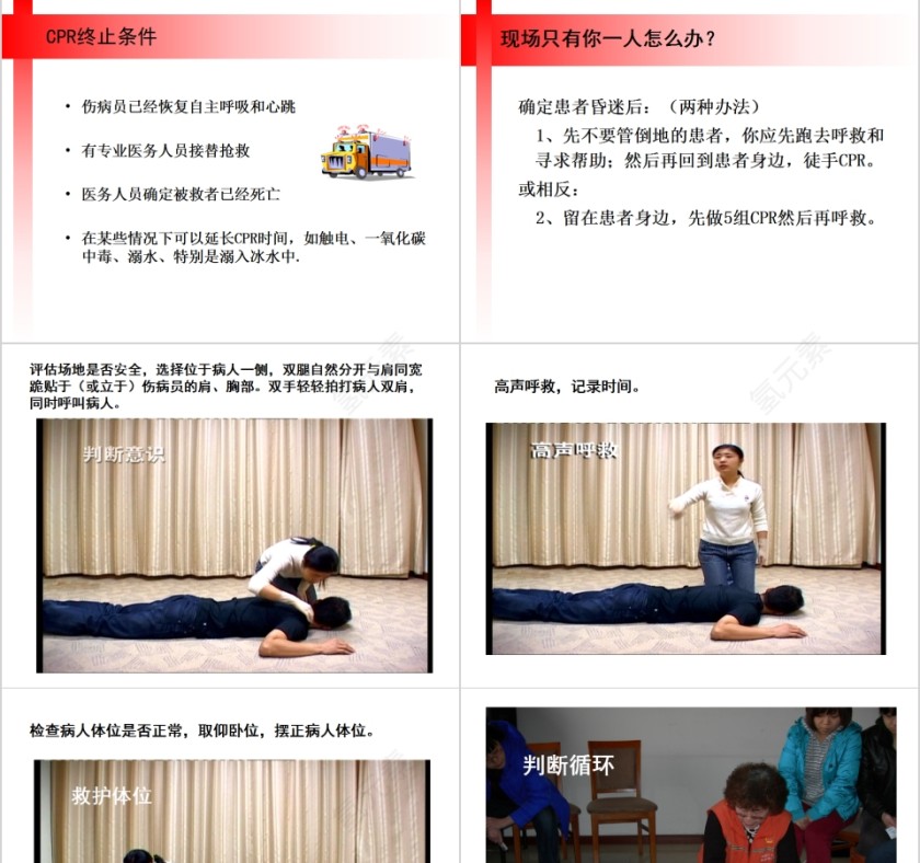 医疗培训心肺复苏PPT模板第5张