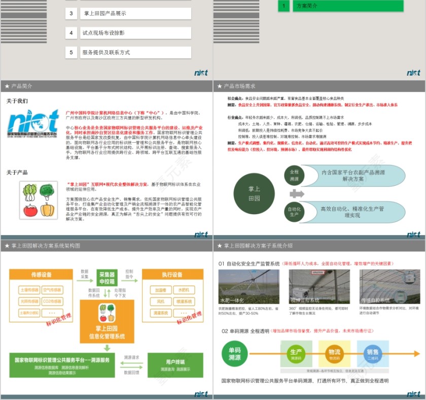 掌上田园互联网现代农业解决方案PPT模板第2张