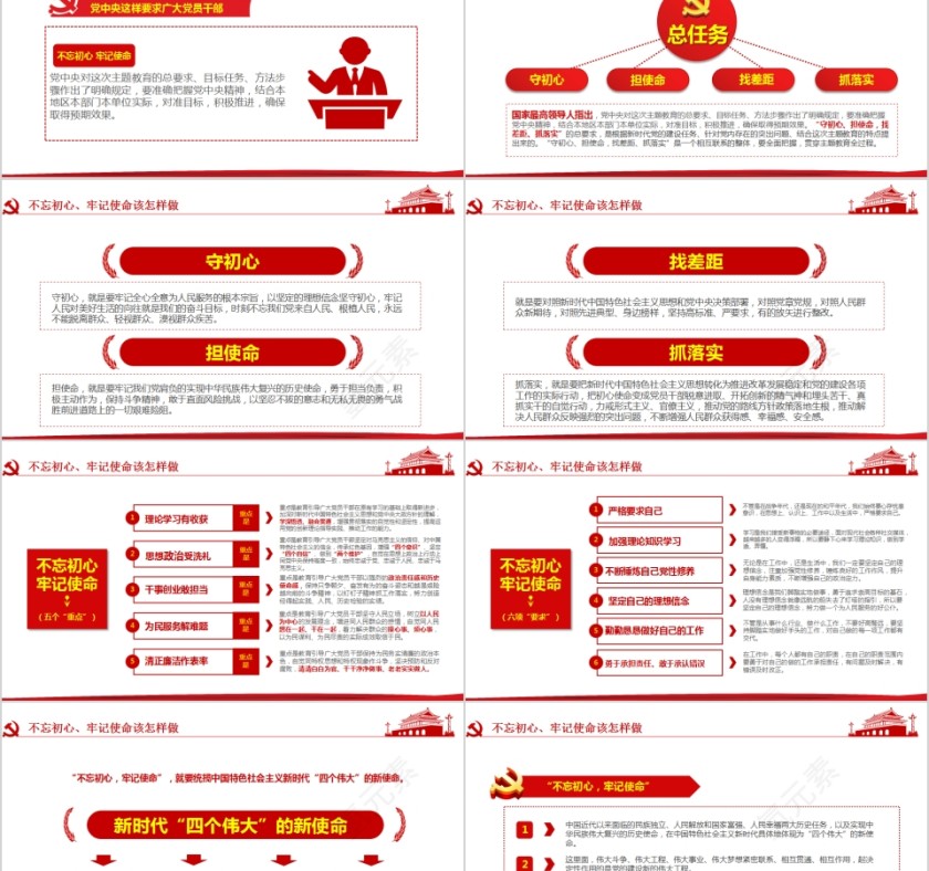 第二批“不忘初心牢记使命”主题教育学习PPT第5张