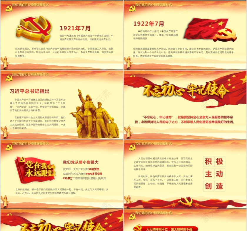 不忘初心牢记使命永做新时代合格共产党员PPT第4张