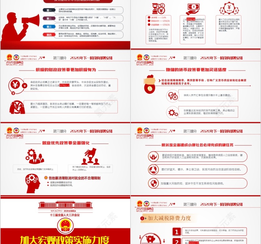聚焦学习2020年全国两会政府工作报告PPT第5张