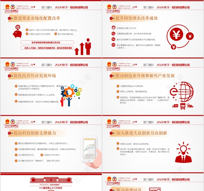 聚焦学习2020年全国两会政府工作报告PPT第7张