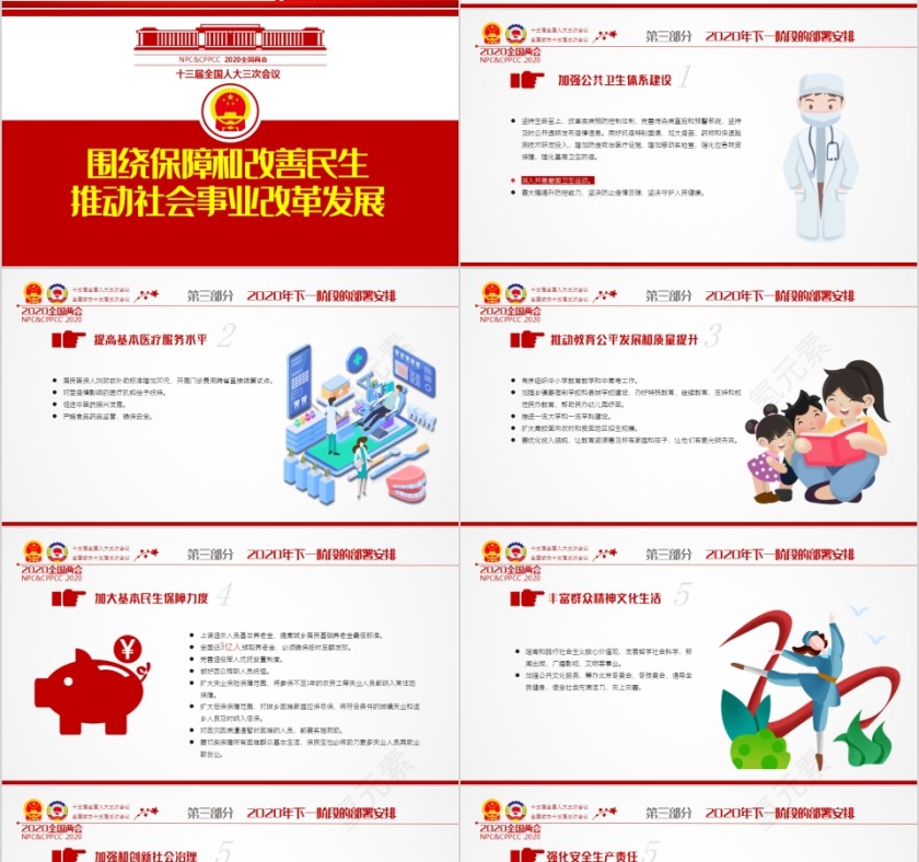 聚焦学习2020年全国两会政府工作报告PPT第10张
