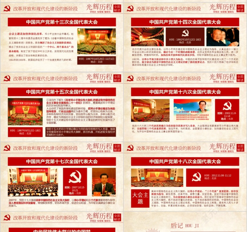 简约清新中国共产党党史及成就展PPT第10张