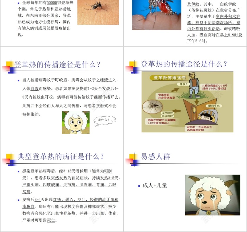 简约清新预防登革热从我做起PPT模板第2张