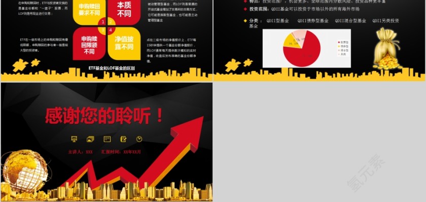 黑色大气基金基础知识介绍PPT模板第5张