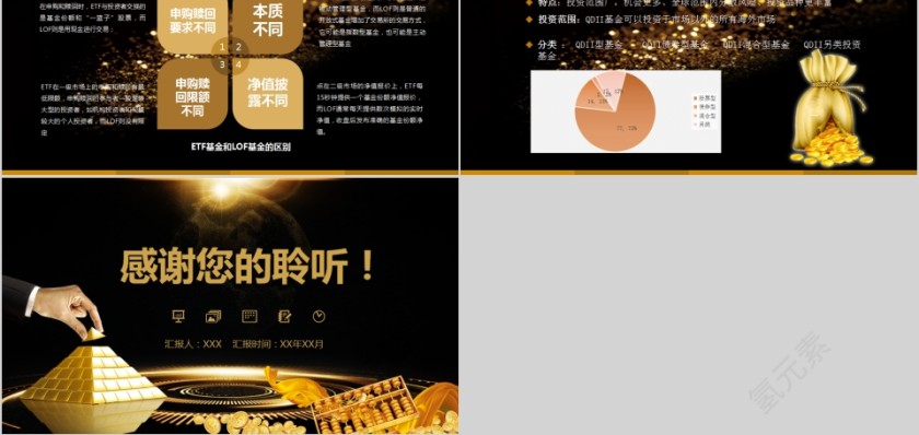 黑色商务大气基金基础知识介绍PPT模板第5张