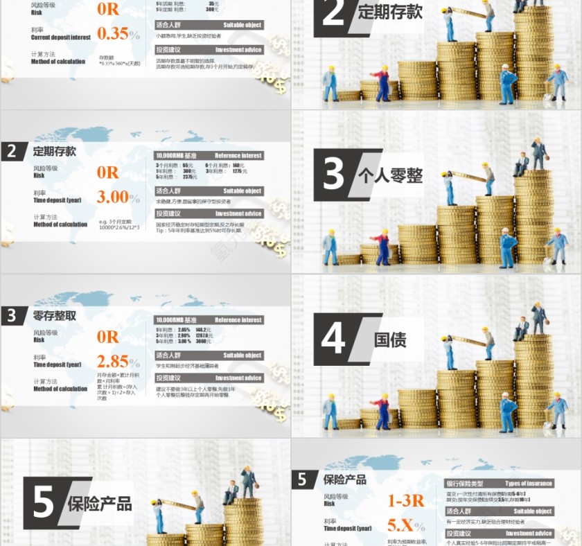 实用投资理财商务洽谈PPT模板第2张
