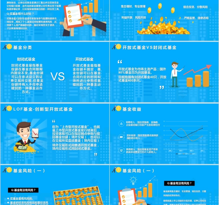 蓝色简约基金基础讲解PPT第2张