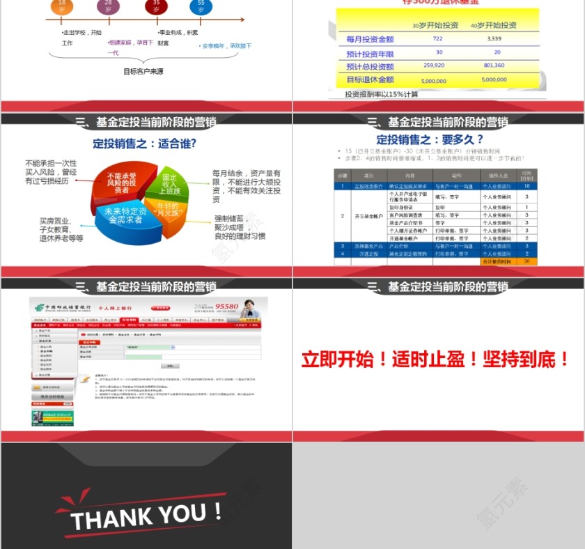 简约商务基金定投业务PPT模板第5张