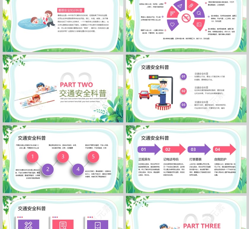 小学生暑期安全防护假期安全教育PPT课件第2张