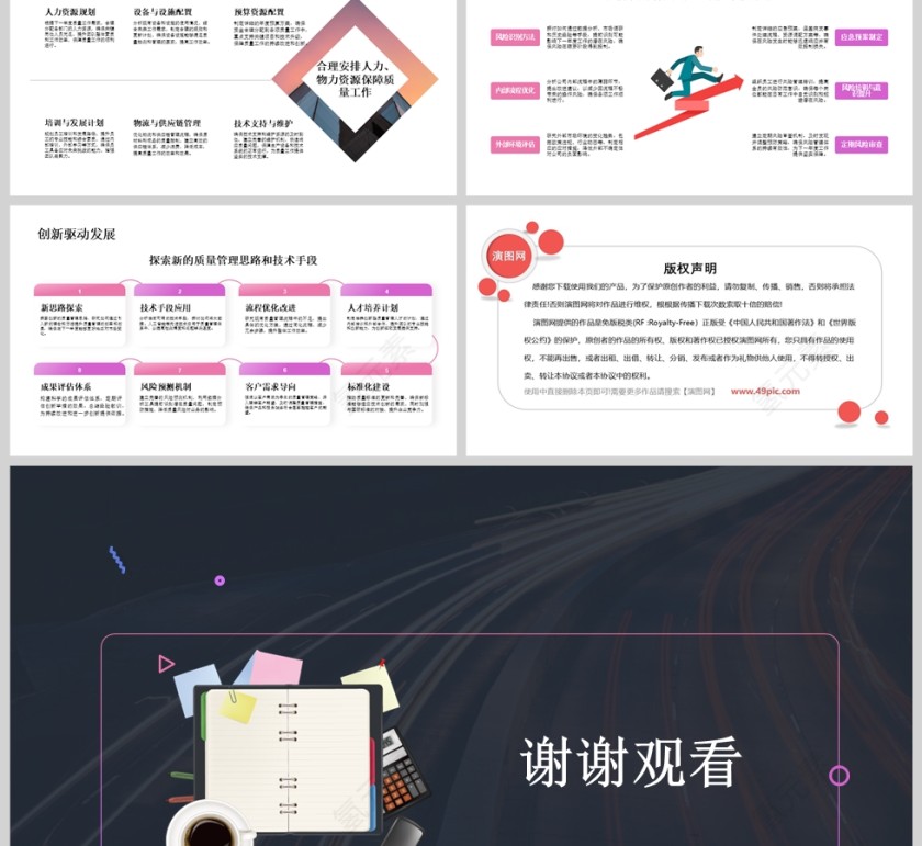 简约质量部年终工作总结PPT模板第6张