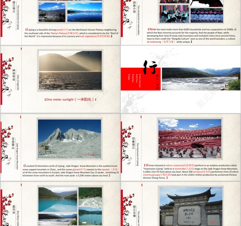 丽江印象丽江旅游宣传介绍PPT模板第2张