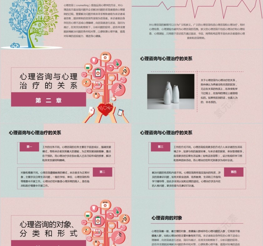 简约心理咨询心理疏导课PPT模板第2张