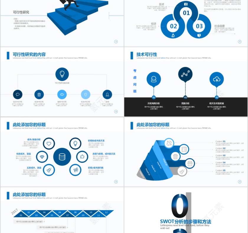创业项目SWOT分析PPT模板第2张