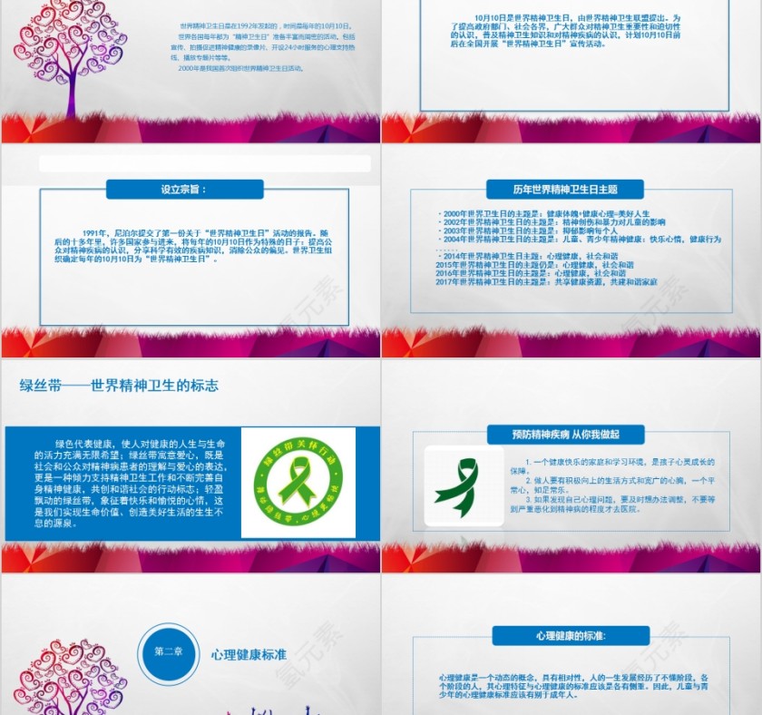 世界精神卫生日关注儿童心理问题PPT模板第2张