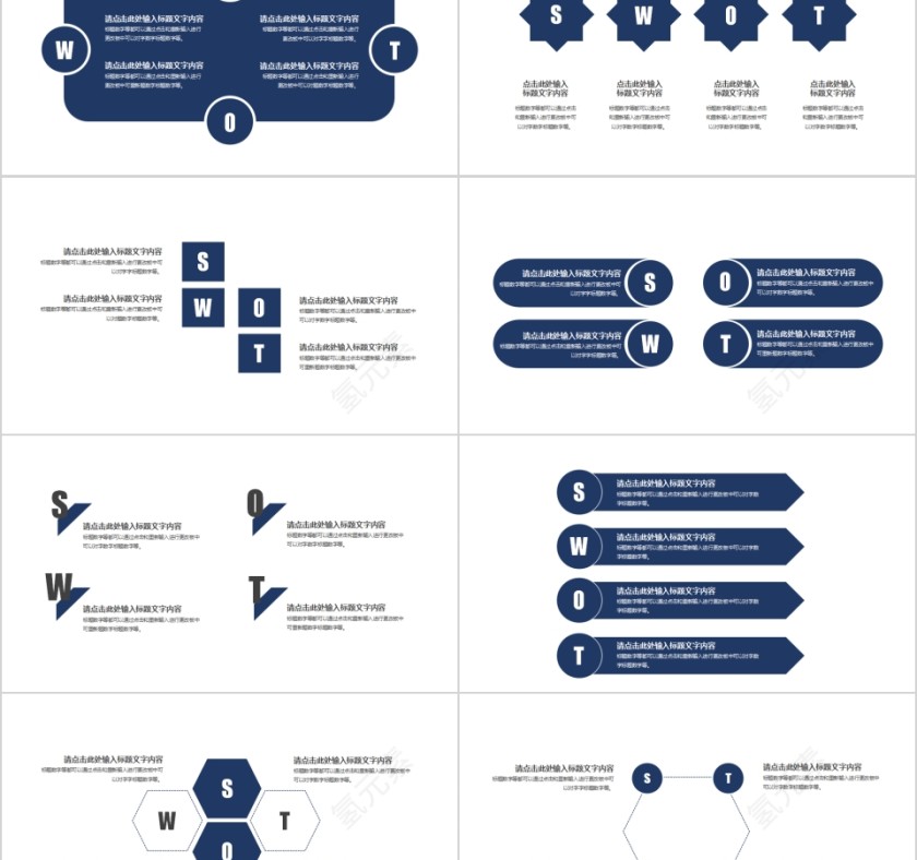 SWOT集合分析模板第5张