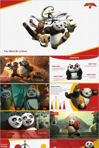 功夫熊猫3主体电影PPT模板