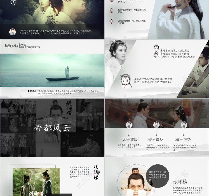 琅琊榜主体电影PPT模板第2张