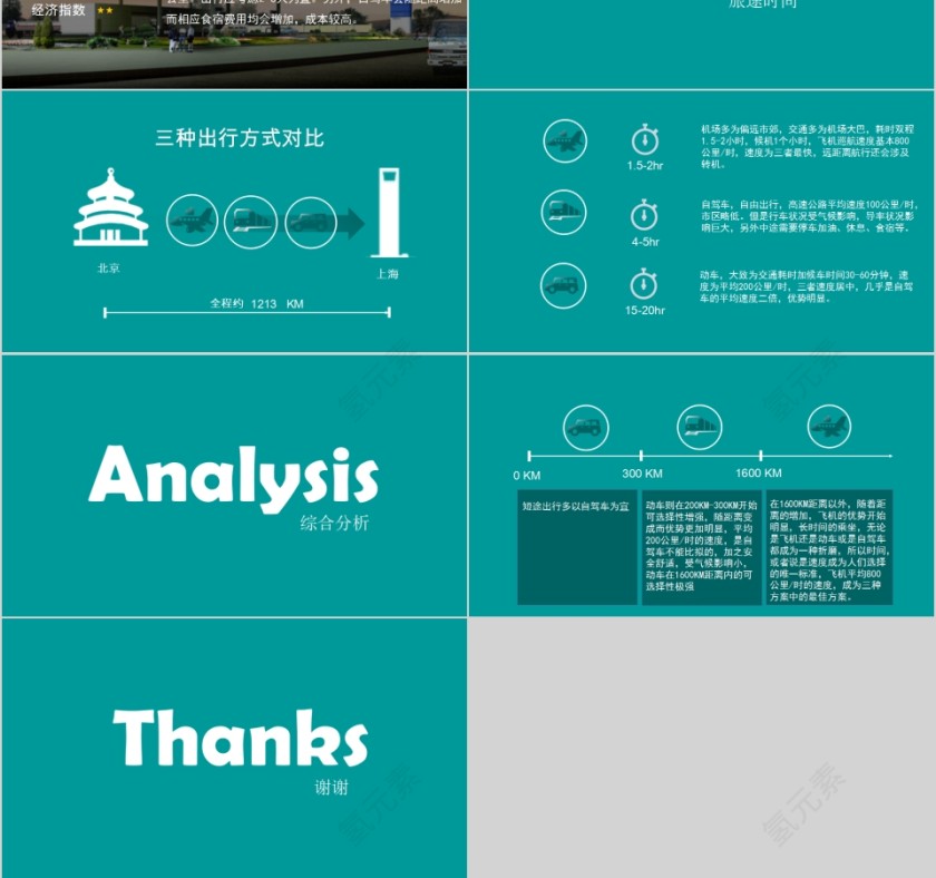 出行方式选择对比分析PPT模板第3张