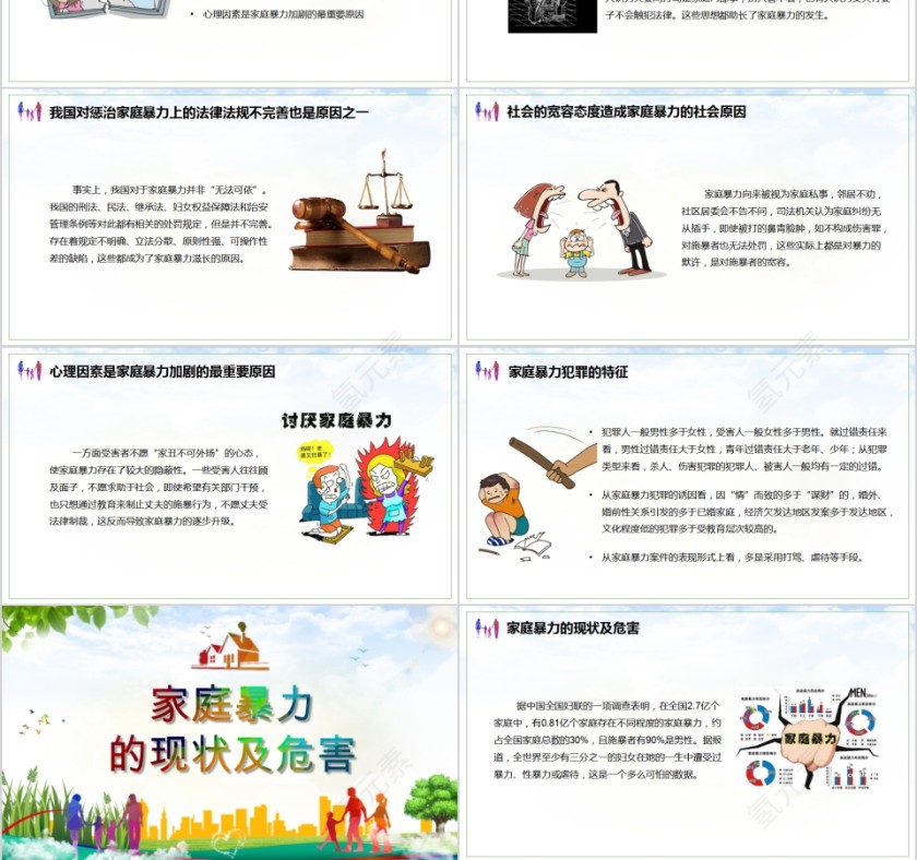 对家庭暴力说“不”国际消除家庭暴力日PPT第3张