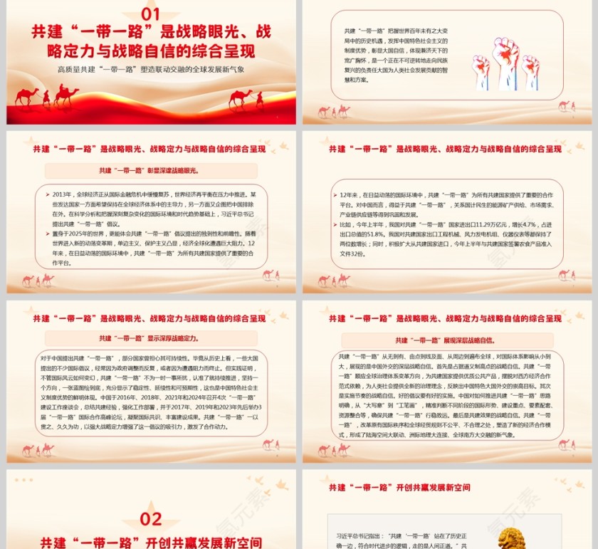 高质量共建“一带一路”《塑造联动交融的全球发展新气象》党课ppt第2张