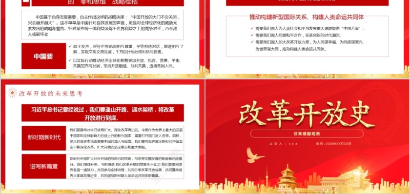 红色大气“四史”学习教育之改革开放史PPT模板第5张