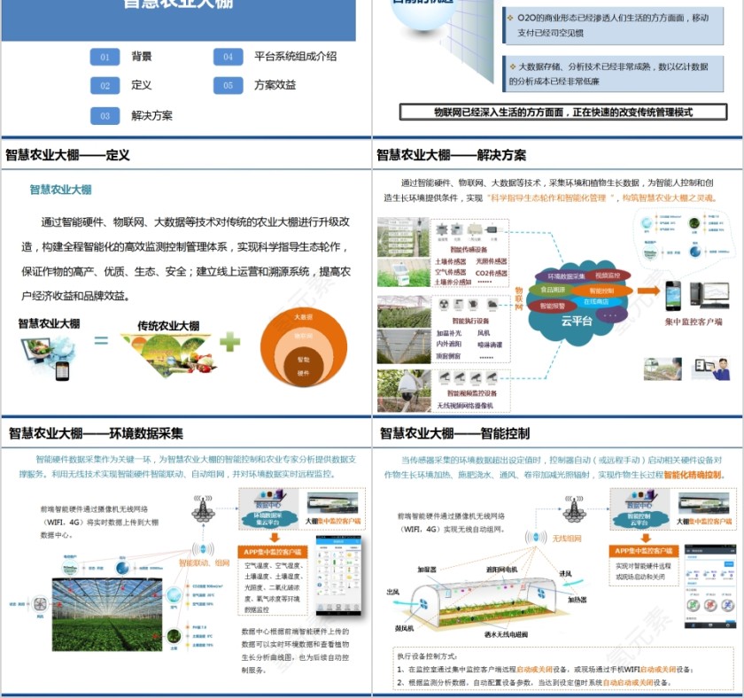 简约智慧农业大棚设计方案PPT模板第2张