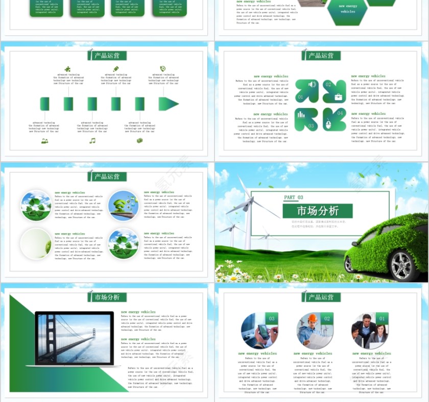 新能源汽车新能源环保项目介绍PPT模板第3张
